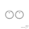 boucles d'oreilles argent et zirconium