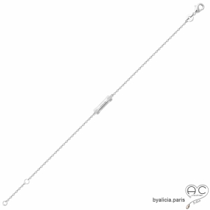 Bracelet argent cartouche talisman