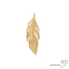 Pendentif plume en plaqué or