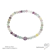 bracelet pastel en argent massif et pierre fluorine délicat raffiné fait main en France