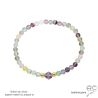bracelet pastel en plaqué or et pierre fluorine délicat raffiné fait main en France