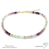 collier pastel ras de cou créateur en pierre semi-précieuse fluorite réalisé à la main en France