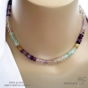 Collier fluorine, ras de cou pierres naturelles, fait main, création by Alicia