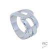 Bague anneau argent 925 rhodié